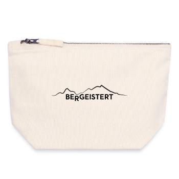 Randonnée enthousiaste Nature Sports de plein air - Pochette zippée en toile 18 x 19 cm - blanc naturel - Devant