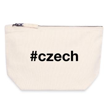 CZECH Hashtag Tschechien Tschechisch - Canvas Reißverschluss-Täschchen (18 x 19 cm) - Naturweiß - Vorne