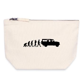 Defender 110 Evolution - Canvas Reißverschluss-Täschchen (18 x 19 cm) - Naturweiß - Vorne
