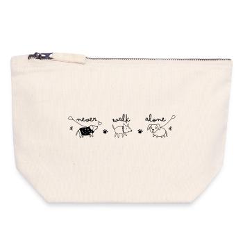 never walk alone - Canvas Zip Pouch 18 x 19 cm - nature - Front