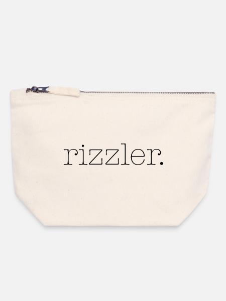 Rizzler - Canvas Reißverschluss-Täschchen (18 x 19 cm) - Naturweiß