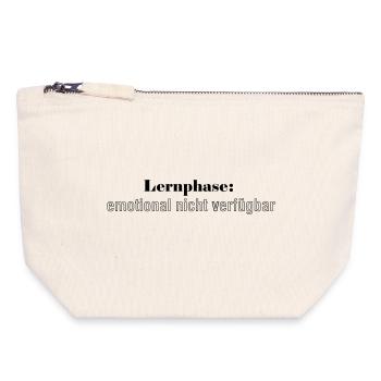 Learning phase: emotionally unavailable - Canvas Zip Pouch 18 x 19 cm - nature - Front