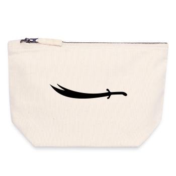 Ali Épée Zülfikar - Pochette zippée en toile 18 x 19 cm - blanc naturel - Devant