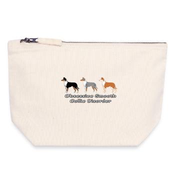 Obsessive Smooth Collie Disorder - Canvas Zip Pouch 18 x 19 cm - nature - Front
