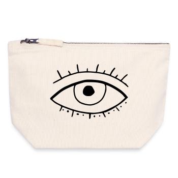 Eye - Canvas Zip Pouch 18 x 19 cm - nature - Front