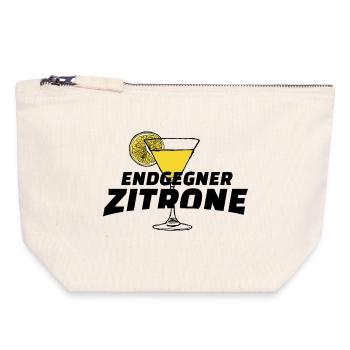 Végétalien Végétalien Bio - Pochette zippée en toile 18 x 19 cm - blanc naturel - Devant