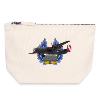 B-24 Liberator - Canvas Reißverschluss-Täschchen (18 x 19 cm) - Naturweiß - Vorne