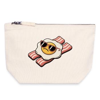 Bacon and egg - Breakfast Breakdown - Canvas Zip Pouch 18 x 19 cm - nature - Front