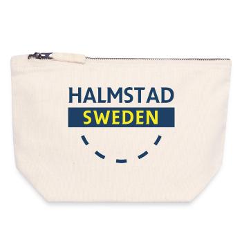Halmstad Suède Signe Arc - Pochette zippée en toile 18 x 19 cm - blanc naturel - Devant