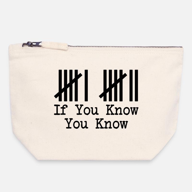 Funny 67 Meme If You Know You Know Tally Marks - Canvas Reißverschluss-Täschchen (18 x 19 cm) - Naturweiß