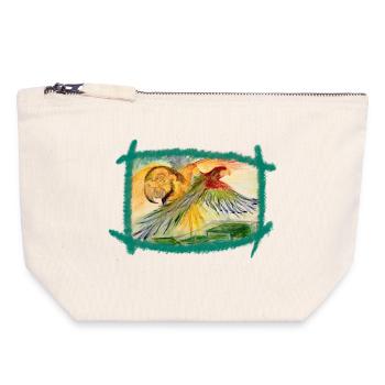 Aras over the rainforest - Canvas Zip Pouch 18 x 19 cm - nature - Front
