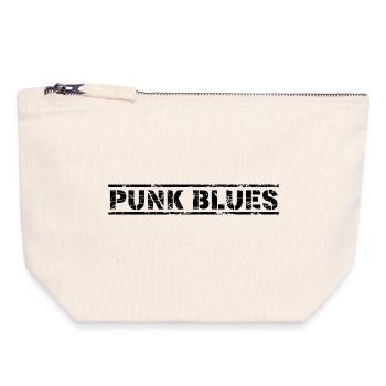 Punk Blues - Pochette zippée en toile 18 x 19 cm - blanc naturel - Devant