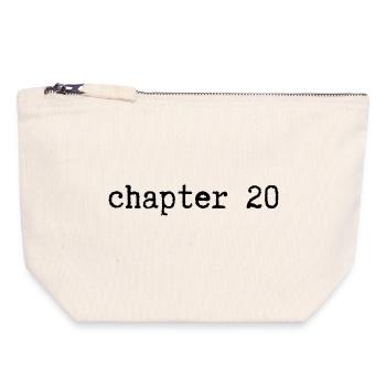 chapitre 20 Anniversaire - Pochette zippée en toile 18 x 19 cm - blanc naturel - Devant
