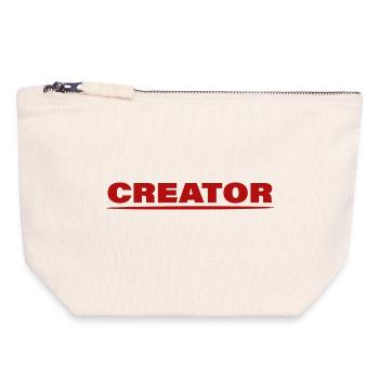 CREATOR - Canvas Zip Pouch 18 x 19 cm - nature - Front