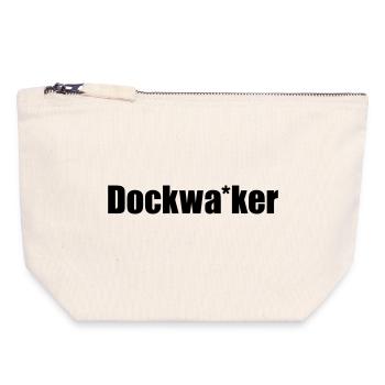 dockwa-ker - Canvas Reißverschluss-Täschchen (18 x 19 cm) - Naturweiß - Vorne