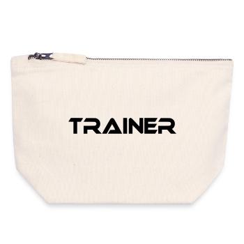 Trainer - Canvas Reißverschluss-Täschchen (18 x 19 cm) - Naturweiß - Vorne