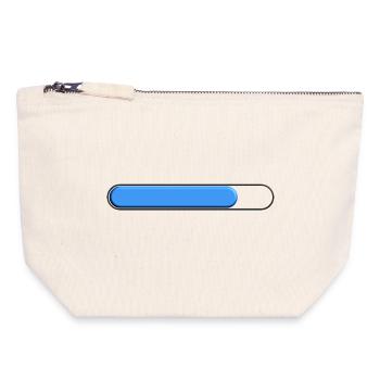 Average gauge Blue (three quarters) - Canvas Zip Pouch 18 x 19 cm - nature - Front