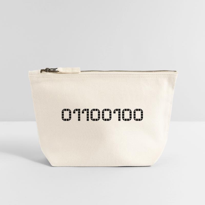 Binary notation - 100 Canvas Zip Pouch 18 x 19 cm