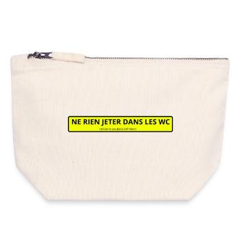 Don't throw anything away - Canvas Zip Pouch 18 x 19 cm - nature - Front