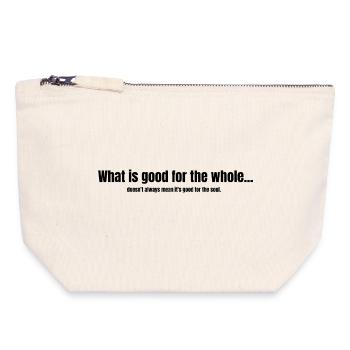 Qu’est-ce qui est bon pour tout ton... - Pochette zippée en toile 18 x 19 cm - blanc naturel - Devant