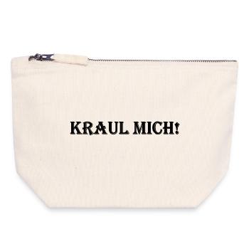 Kraul mich! - Canvas Reißverschluss-Täschchen (18 x 19 cm) - Naturweiß - Vorne