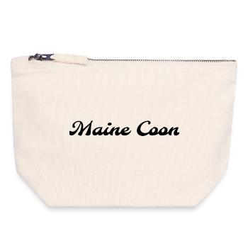 T-shirt typo Maine Coon style Molle - Canvas Zip Pouch 18 x 19 cm - nature - Front