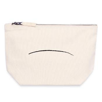 curved stroke brushstroke underscore line - Canvas Zip Pouch 18 x 19 cm - nature - Front