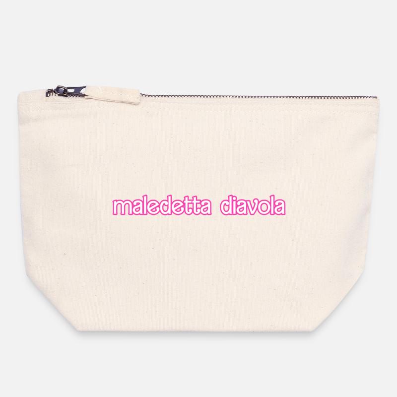 Damn Devils - Canvas Zip Pouch 18 x 19 cm - nature