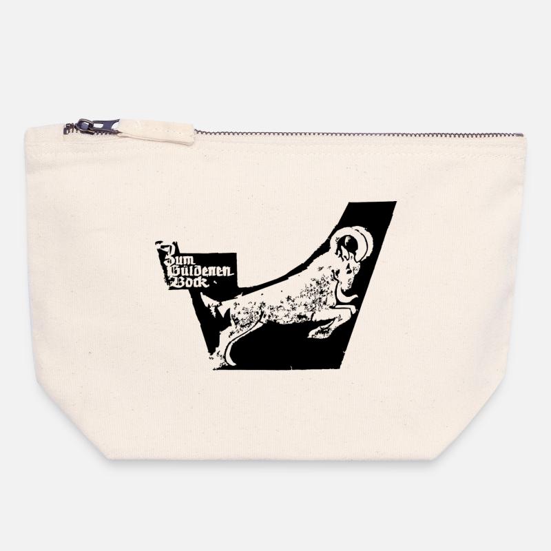 Gueldenerbock, Tradition, Restaurant, Chemnitz - Canvas Zip Pouch 18 x 19 cm - nature