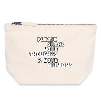 Please shut up # - Canvas Zip Pouch 18 x 19 cm - nature - Front
