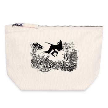 UNDER THE SEA - Canvas Zip Pouch 18 x 19 cm - nature - Front