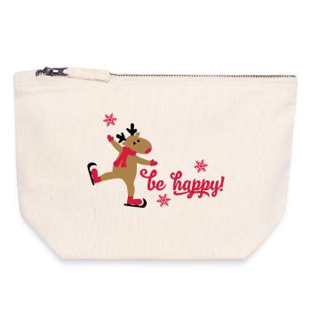 Funny Christmas - Canvas Zip Pouch 18 x 19 cm - nature - Front