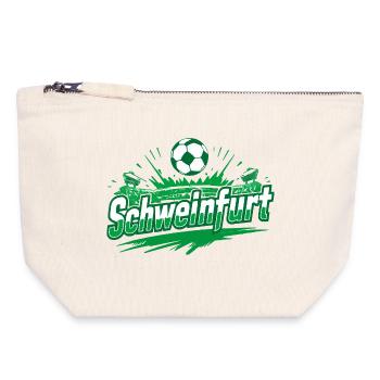 Produits dérivés du football de Schweinfurt - Pochette zippée en toile 18 x 19 cm - blanc naturel - Devant