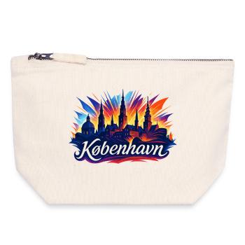 Kopenhagen Hauptstadt Dänemark cool Geschenk - Canvas Reißverschluss-Täschchen (18 x 19 cm) - Naturweiß - Vorne