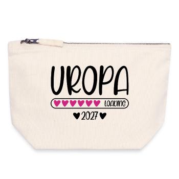 Arrière-grand-père 2027 chargement avec barre de chargement cœur - Pochette zippée en toile 18 x 19 cm - blanc naturel - Devant
