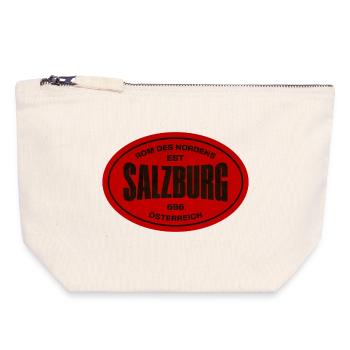 Salzburg Vintage Stamp Red - Canvas Zip Pouch 18 x 19 cm - nature - Front