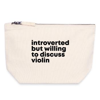 Violin - Canvas Zip Pouch 18 x 19 cm - nature - Front