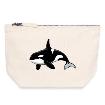 Orca Sea Animal Lover - Canvas Zip Pouch 18 x 19 cm - nature - Front