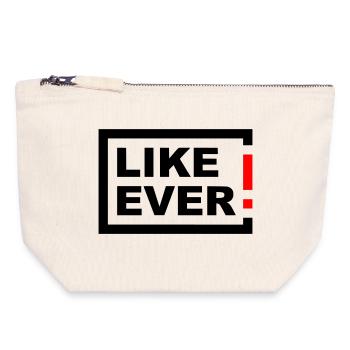 LIKE EVER! - Canvas Zip Pouch 18 x 19 cm - nature - Front
