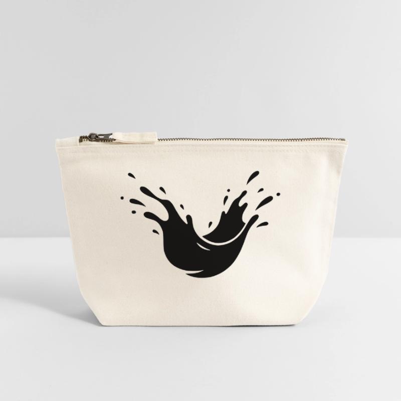 Éclaboussures de boue Éclaboussures de terre Pochette zippée en toile 18 x 19 cm