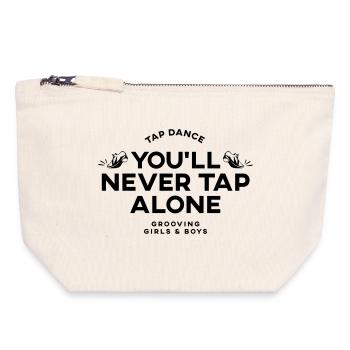 You Will Never Tap Alone – Tap Dance / Stepptanz - Canvas Zip Pouch 18 x 19 cm - nature - Front