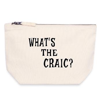 What’s the Craic? – Irish Slang - Canvas Reißverschluss-Täschchen (18 x 19 cm) - Naturweiß - Vorne