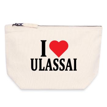 T-shirt I love Ulassai t-shirt Sardinia - Canvas Zip Pouch 18 x 19 cm - nature - Front