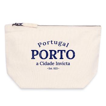 Porto a Cidade Invicta Est 1123 - Pochette zippée en toile 18 x 19 cm - blanc naturel - Devant