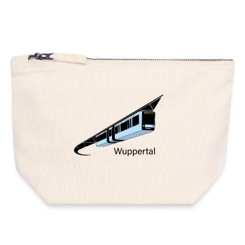 Police de chemin de fer suspendue Wuppertal colorée - Pochette zippée en toile 18 x 19 cm - blanc naturel - Devant