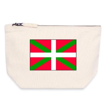 Baskische Flagge - Canvas Reißverschluss-Täschchen (18 x 19 cm) - Naturweiß - Vorne