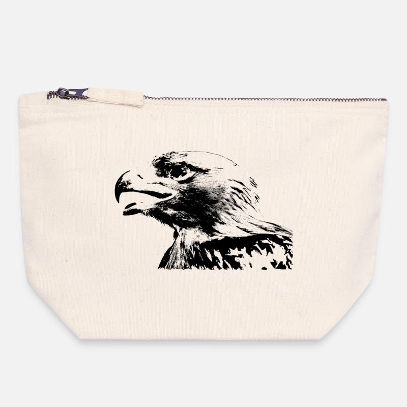 Eagle - Canvas Zip Pouch 18 x 19 cm - nature