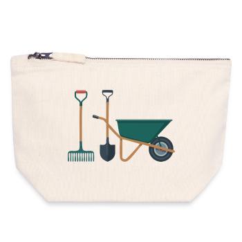 Garden - Canvas Zip Pouch 18 x 19 cm - nature - Front