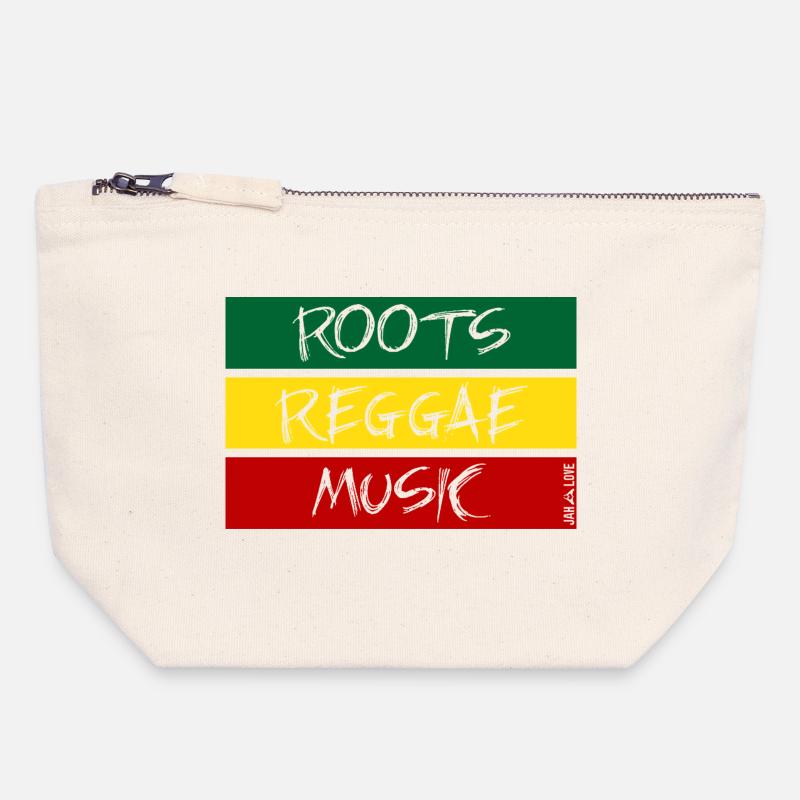 Roots-Reggae-Musik - Canvas Reißverschluss-Täschchen (18 x 19 cm) - Naturweiß