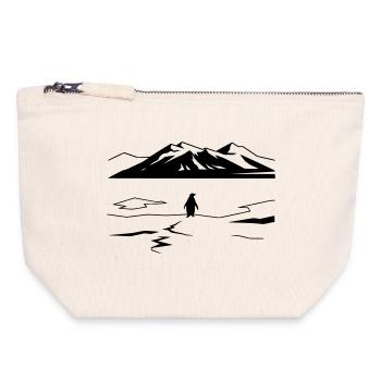 But Why Penguin Meme Minimalist Art - Canvas Zip Pouch 18 x 19 cm - nature - Front